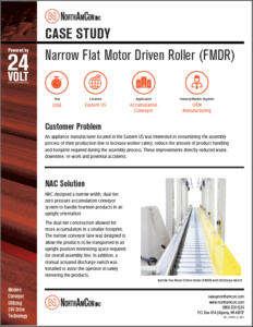 Narrow Flat Motor Driven Conveyor